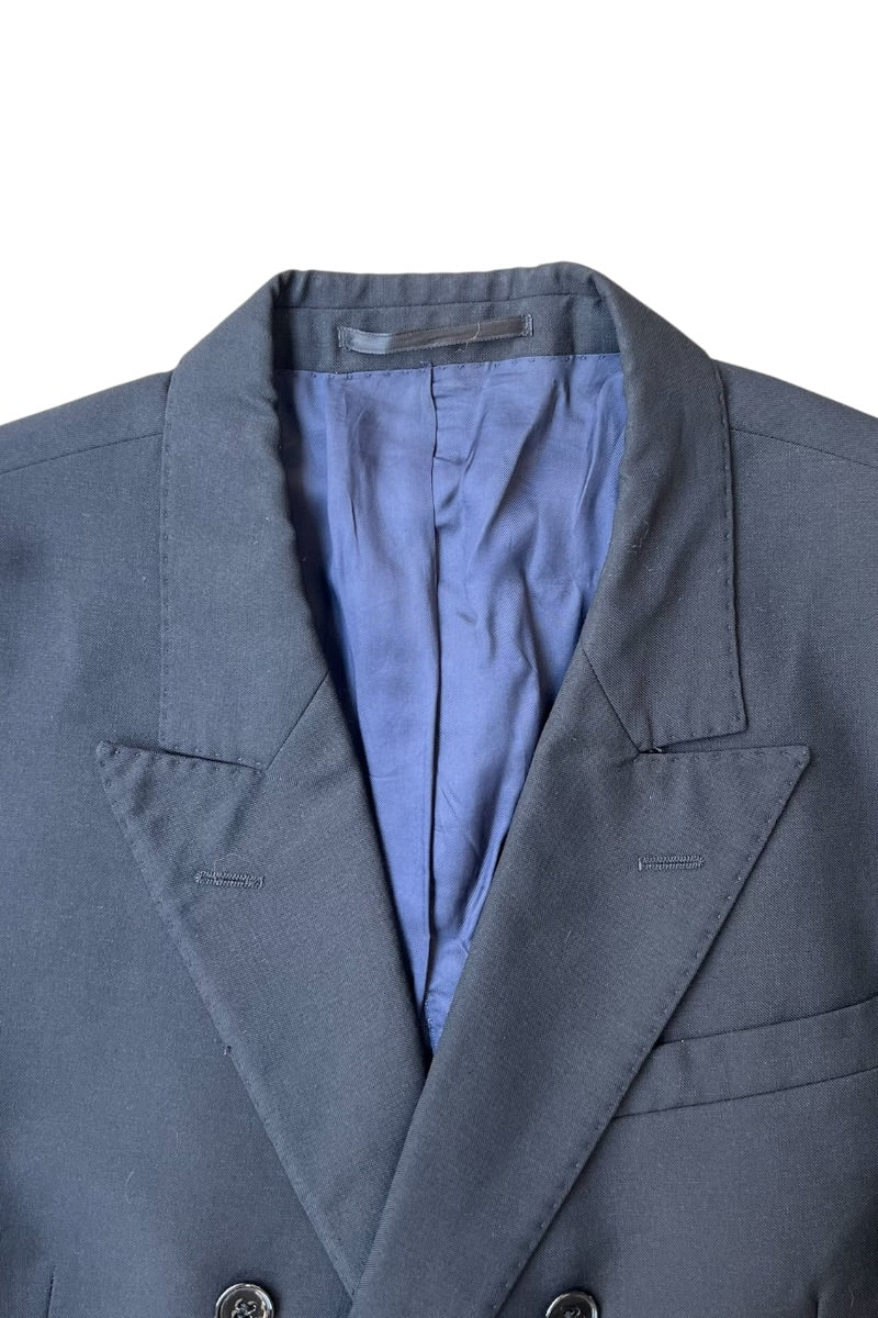MADE IN ROMANIA DOUBLE TAILORED JACKET / BLACK [SIZE: 54 USED]