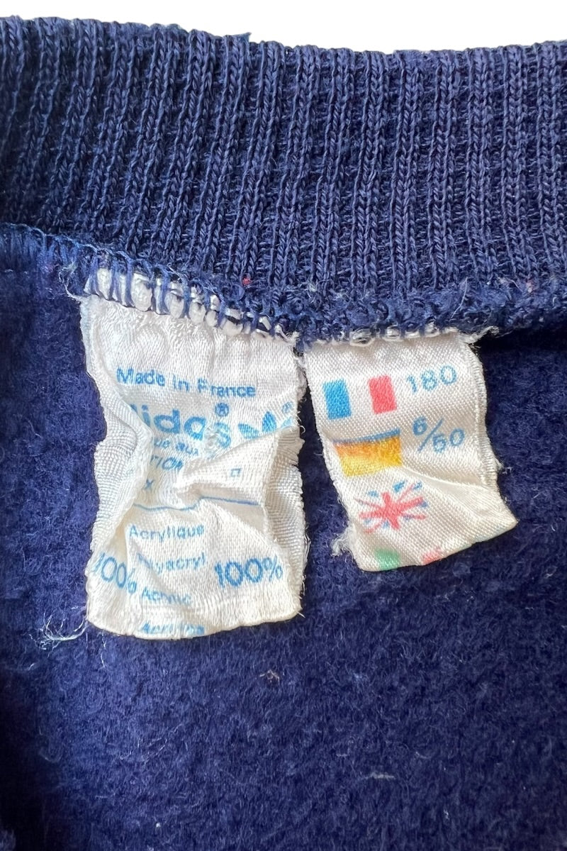 MADE IN FRANCE 70'S ARGYLE SWEATSHIRT / NAVY [SIZE: S USED]
