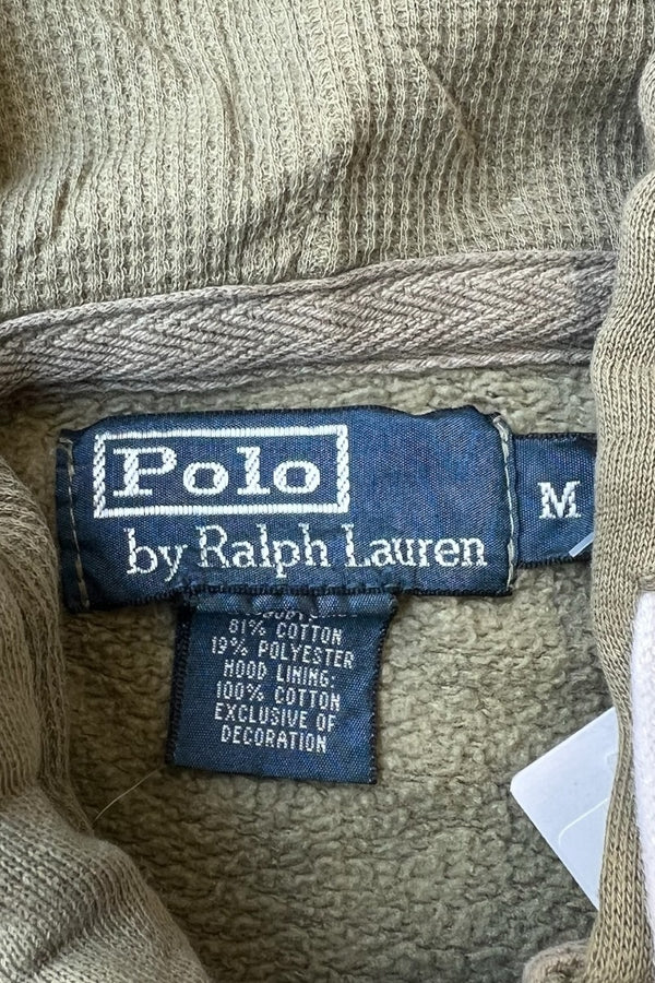 EXCLUSIVE OF DECORATION ZIP HOODIE SWEATSHIRT / KHAKI [SIZE: M USED]