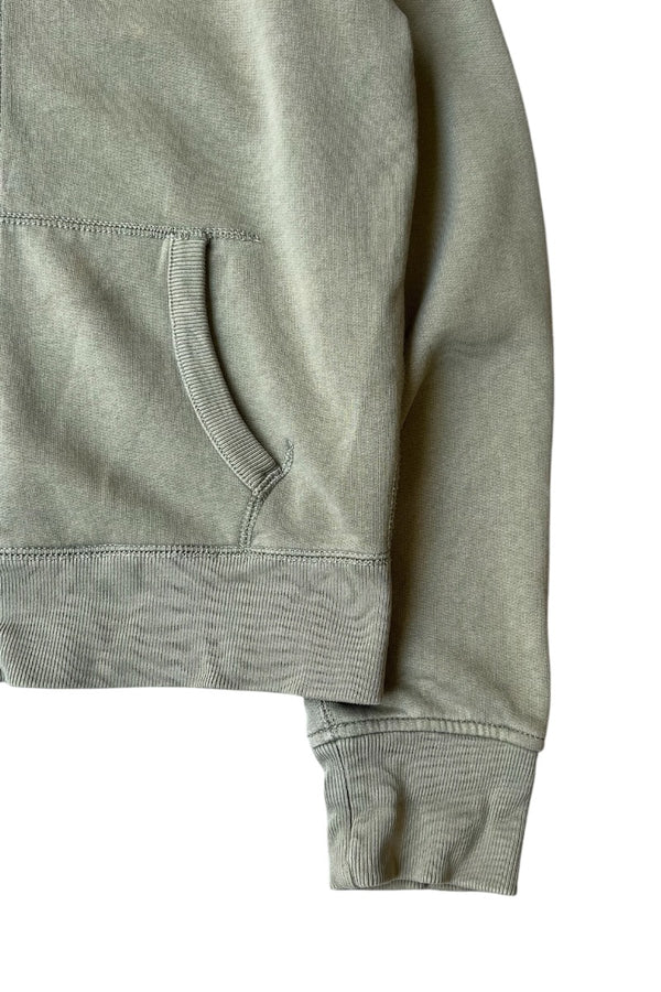 EXCLUSIVE OF DECORATION ZIP HOODIE SWEATSHIRT / KHAKI [SIZE: M USED]