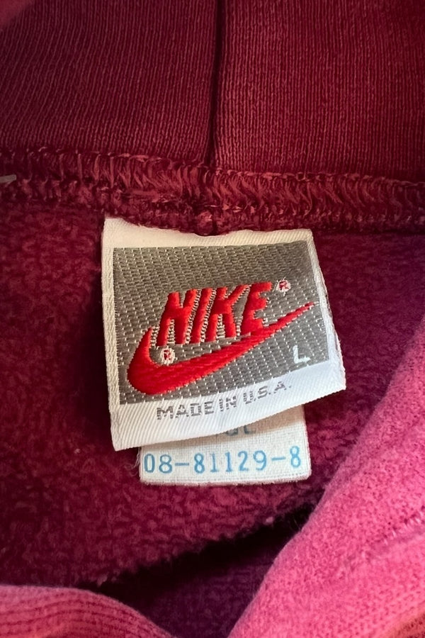 MADE IN USA 90'S HOODIE SWEATSHIRT / WINE [SIZE: L USED]