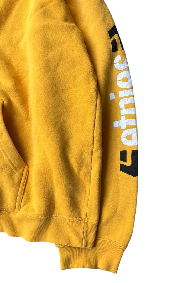 90'S SKATEBOARDING HOODIE SWEATSHIRT / YELLOW [SIZE: XL USED]