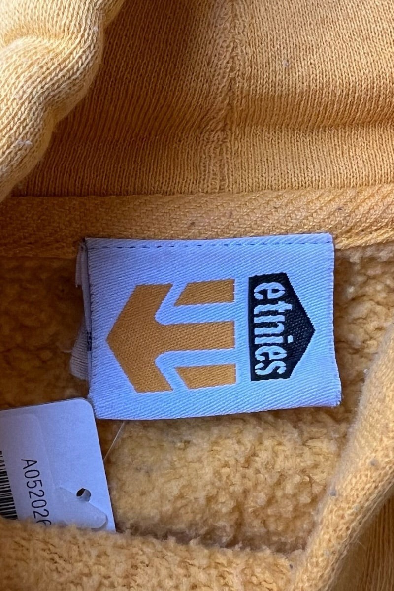 90'S SKATEBOARDING HOODIE SWEATSHIRT / YELLOW [SIZE: XL USED]
