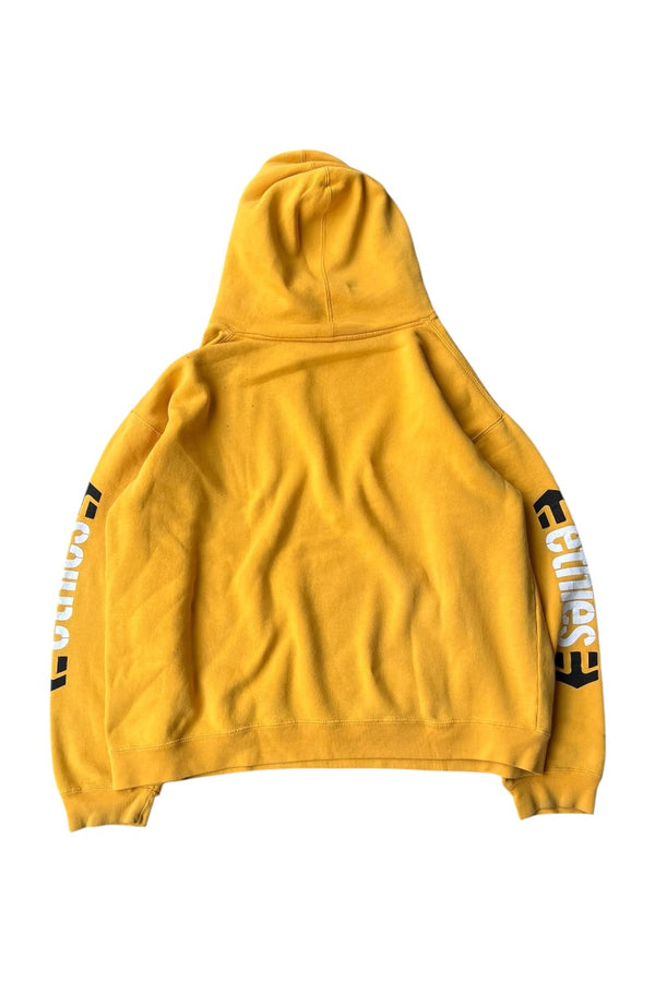 90'S SKATEBOARDING HOODIE SWEATSHIRT / YELLOW [SIZE: XL USED]