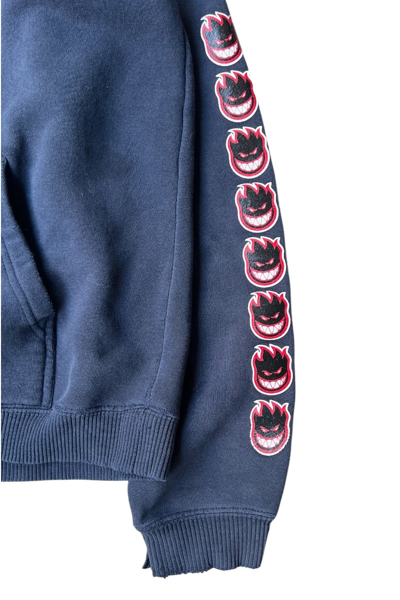 90'S SKATEBOARDING HOODIE SWEATSHIRT / NAVY [SIZE: M USED]