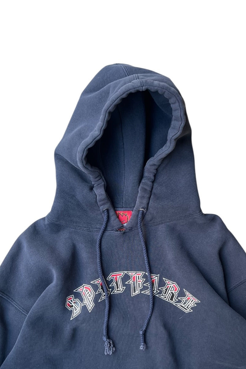 90'S SKATEBOARDING HOODIE SWEATSHIRT / NAVY [SIZE: M USED]