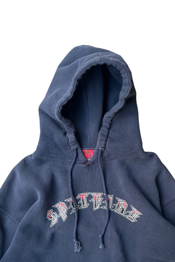 90'S SKATEBOARDING HOODIE SWEATSHIRT / NAVY [SIZE: M USED]