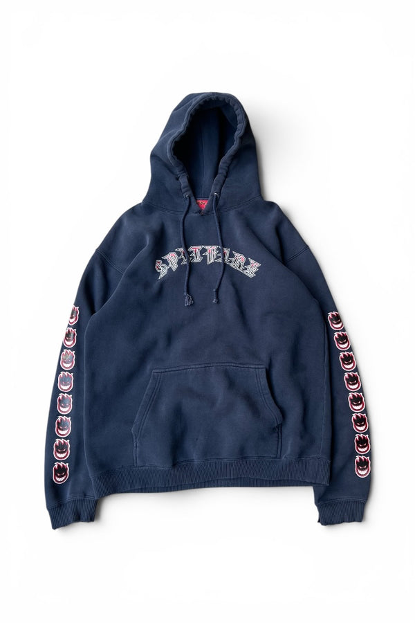 90'S SKATEBOARDING HOODIE SWEATSHIRT / NAVY [SIZE: M USED]
