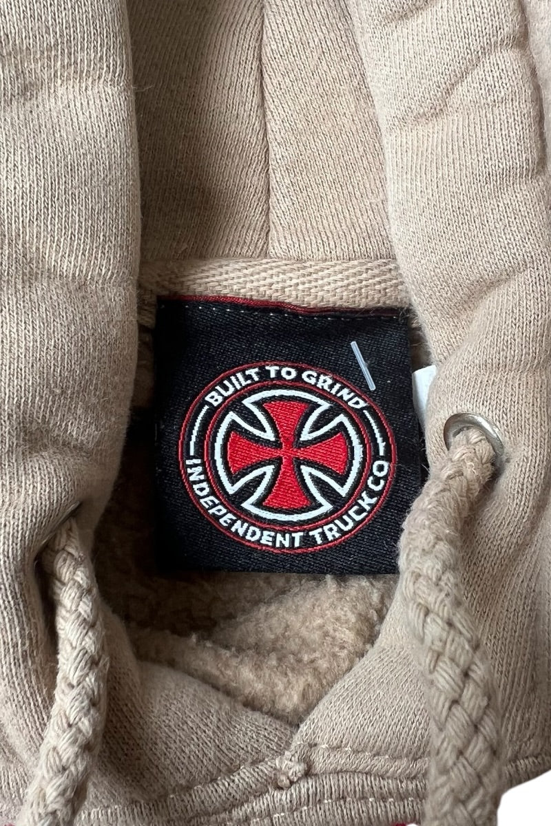 Y2K EARLY 00'S SKATEBOARDING HOODIE SWEATSHIRT / BEIGE [SIZE: XL USED]