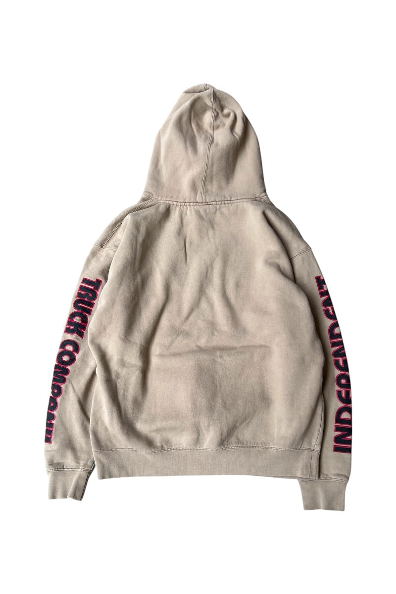 Y2K EARLY 00'S SKATEBOARDING HOODIE SWEATSHIRT / BEIGE [SIZE: XL USED]