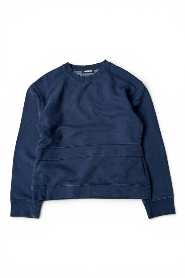 MADE IN PORTUGAL 14AW LAYERED CREWNECK SWEATSHIRT / NAVY [SIZE: M USED]