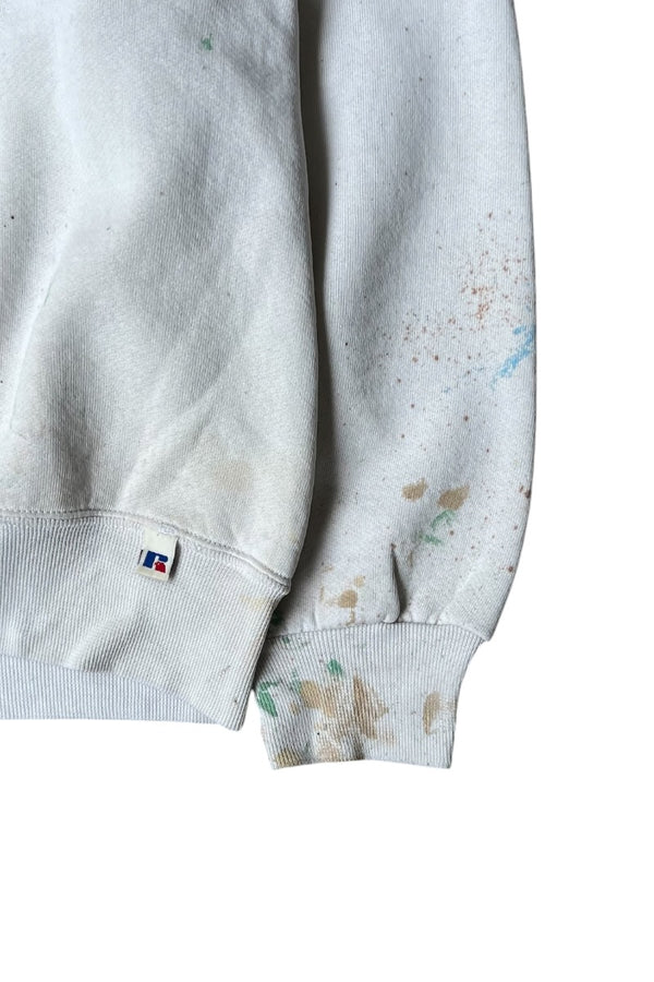 MADE IN USA 90'S PAINTED SWEATSHIRT / WHITE [SIZE: M USED]