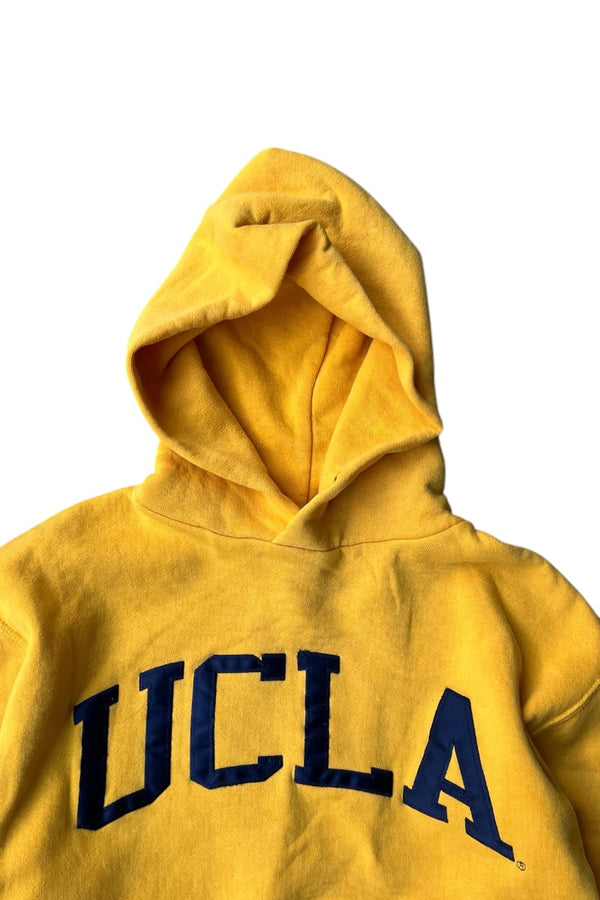 MADE IN MEXICO 90'S UCLA HOODIE SWEATSHIRT / YELLOW [SIZE: M USED]