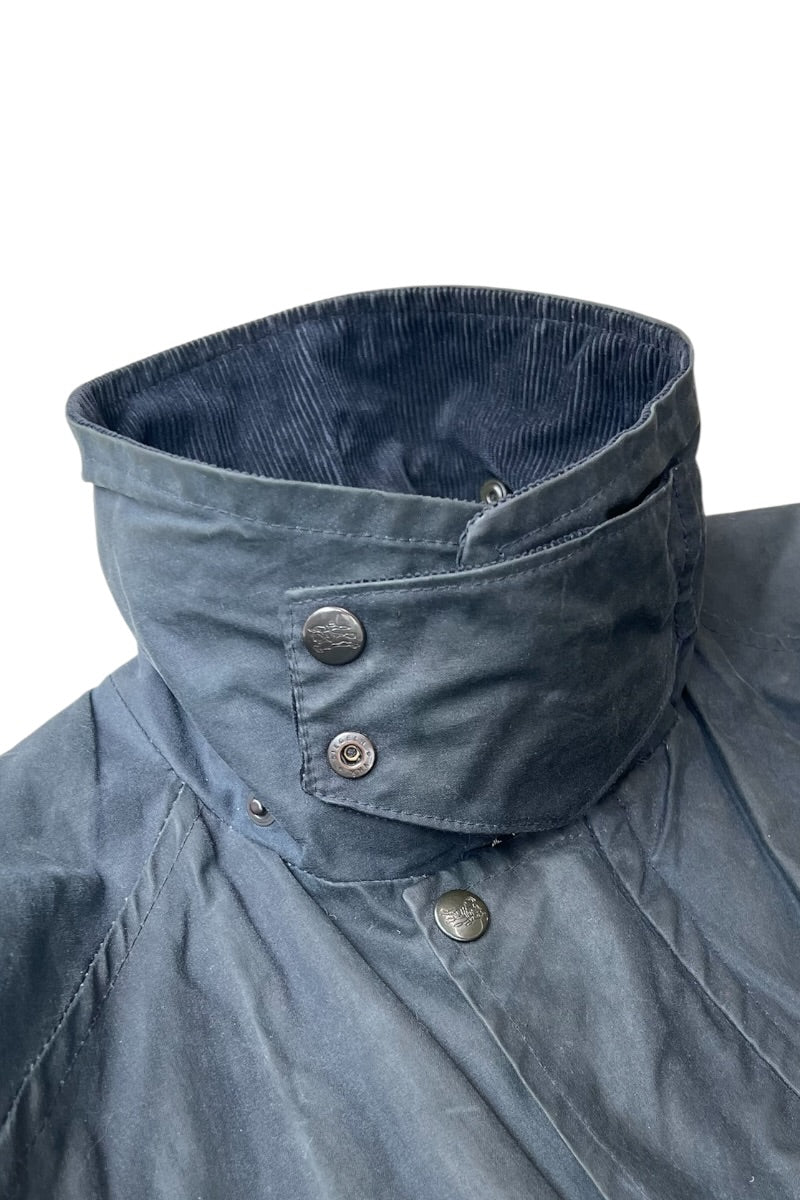 MADE IN ENGLAND 80-90'S PROSUM OILED HUNTING JACKET / NAVY [SIZE: S USED]