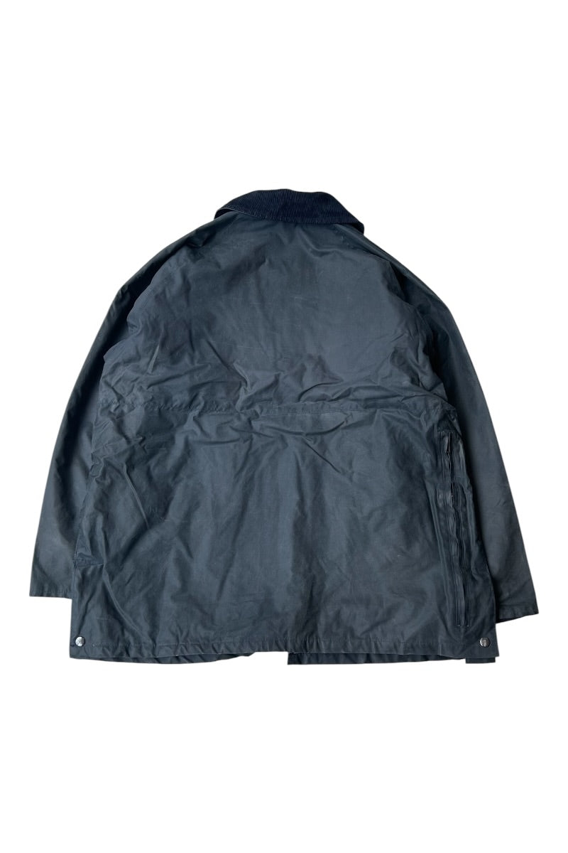 MADE IN ENGLAND 80-90'S PROSUM OILED HUNTING JACKET / NAVY [SIZE: S USED]
