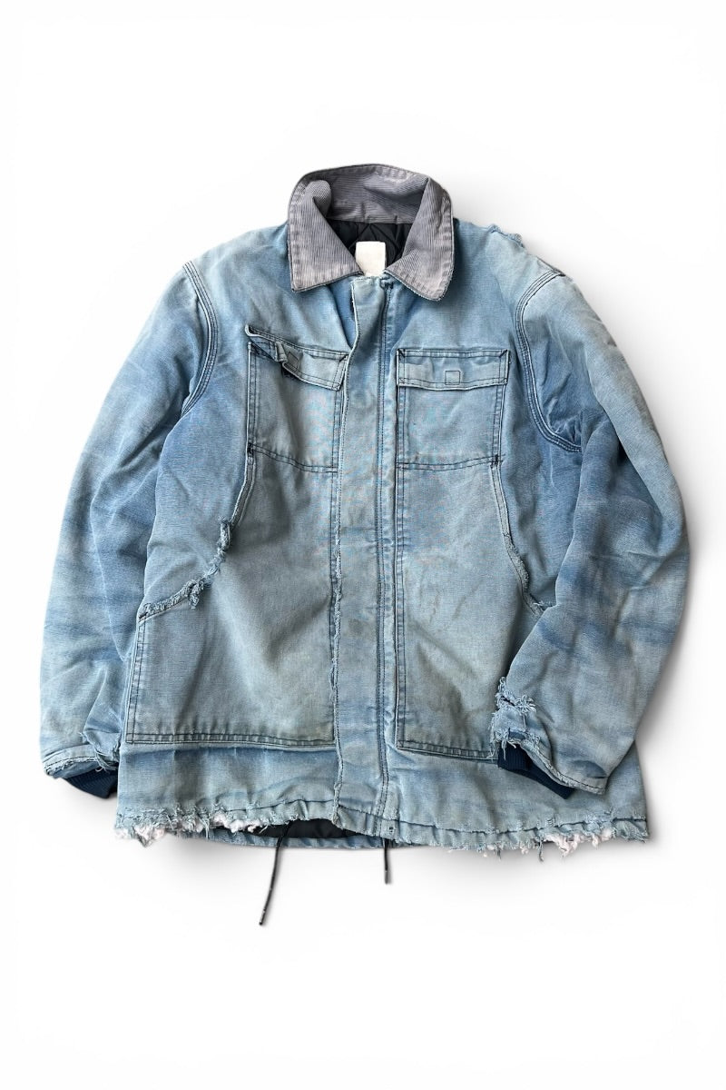 90-00'S TRADITIONAL COAT W/QUILTING LINER / INDIGO [SIZE: M USED]