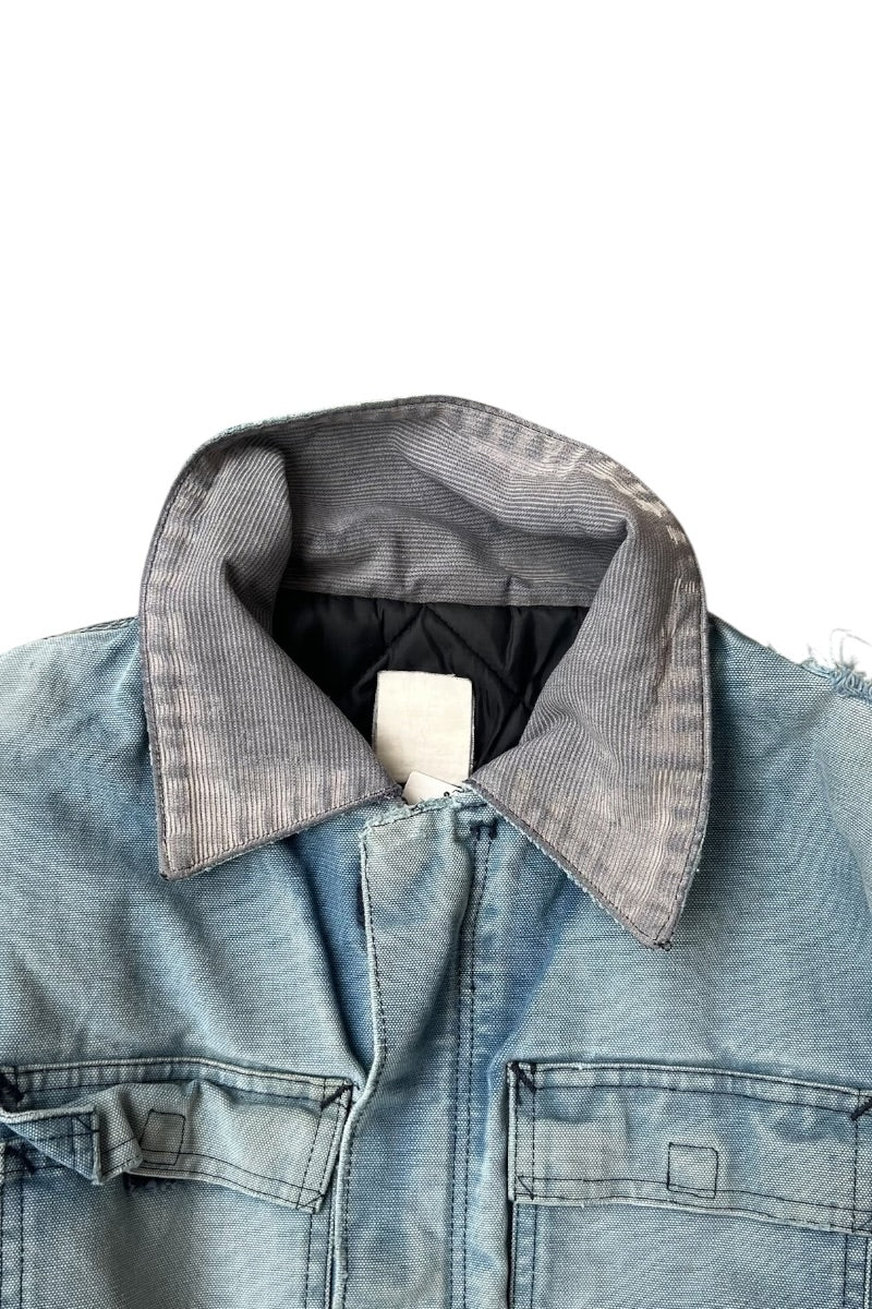 90-00'S TRADITIONAL COAT W/QUILTING LINER / INDIGO [SIZE: M USED]