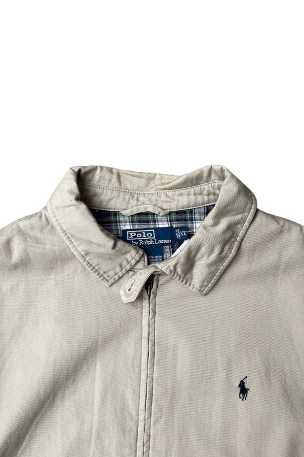90'S ZIP UP JACKET / BEIGE [SIZE: XL USED]