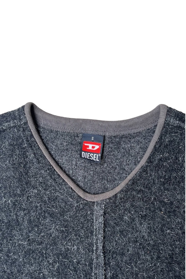MADE IN ITALY 90'S WOOL VEST / GRAY [SIZE: S USED]
