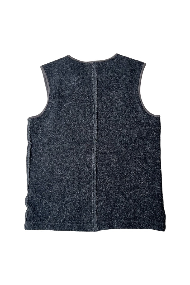 MADE IN ITALY 90'S WOOL VEST / GRAY [SIZE: S USED]
