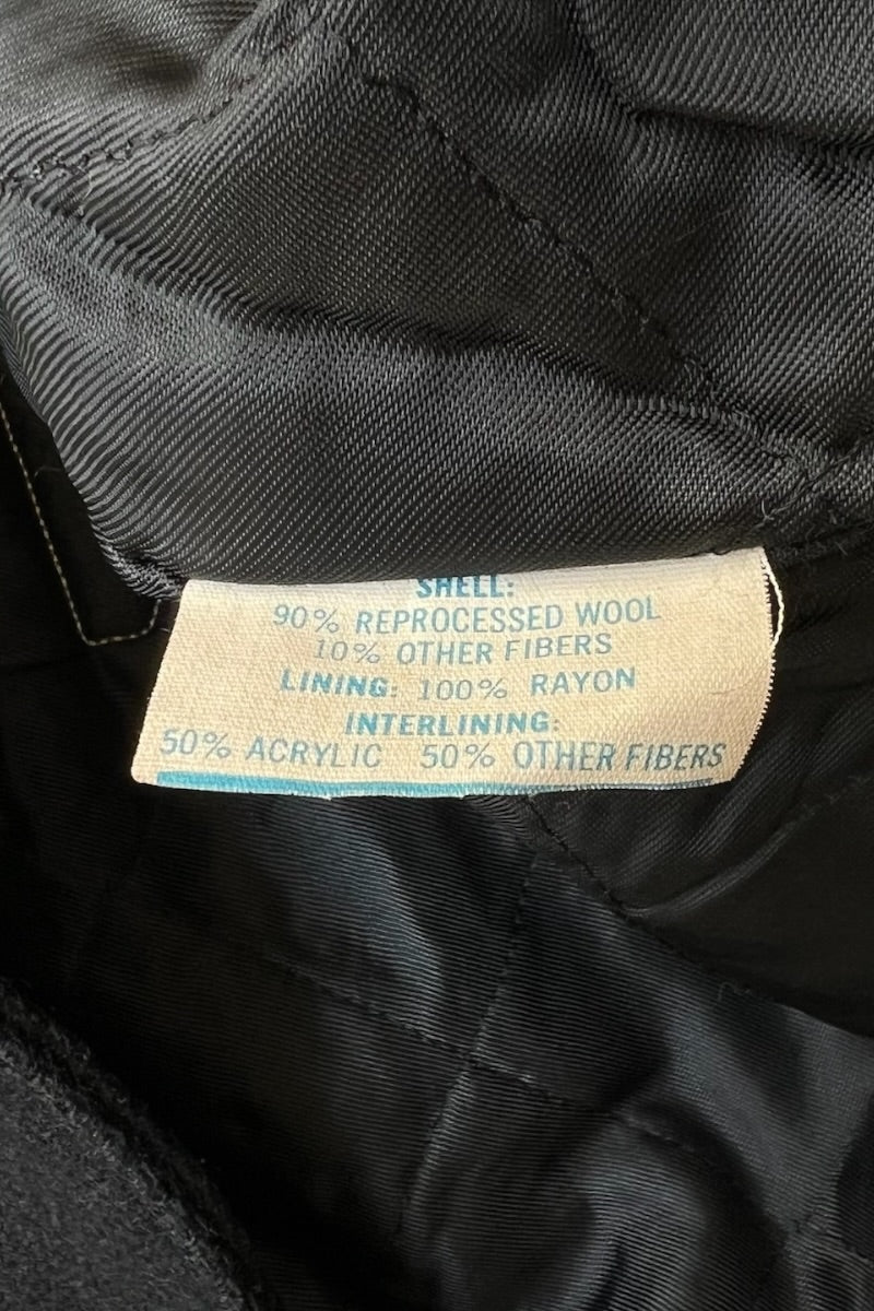 MADE IN USA 79'S PANTHERS STADIUM JACKET / BLACK [SIZE: 42 USED]