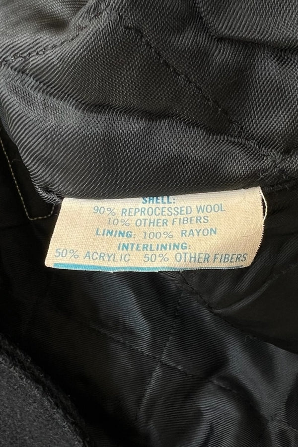 MADE IN USA 79'S PANTHERS STADIUM JACKET / BLACK [SIZE: 42 USED]