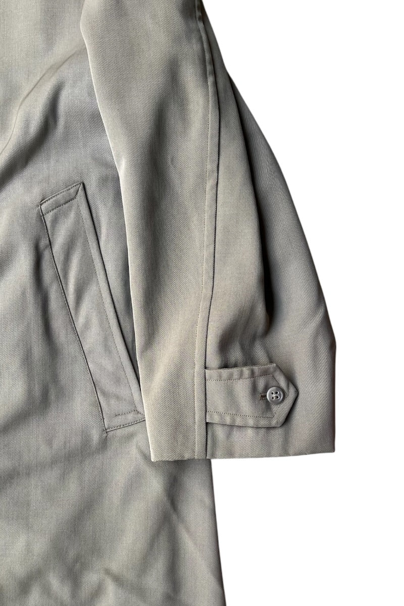 MADE IN USA 50-60'S WOOL GABARDINE RAIN COAT W/UNION TICKET / KHAKI [SIZE: L USED]