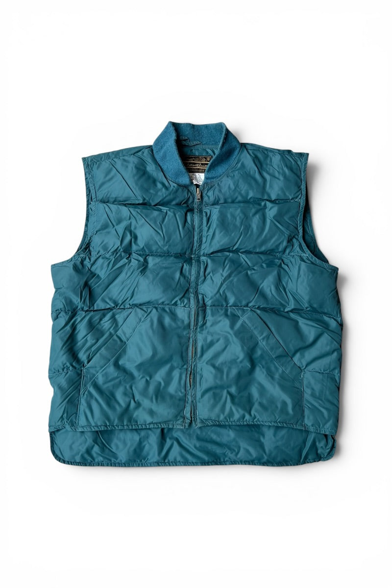 MADE IN USA 80-90'S DOWN VEST / GREEN [SIZE: M USED]