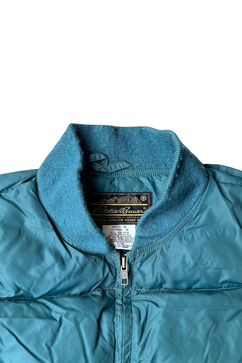 MADE IN USA 80-90'S DOWN VEST / GREEN [SIZE: M USED]