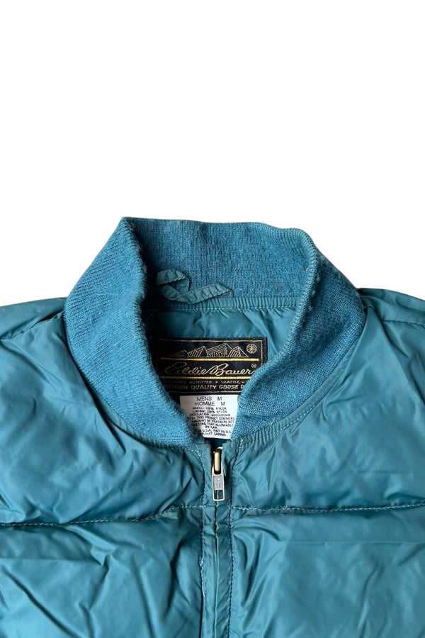 MADE IN USA 80-90'S DOWN VEST / GREEN [SIZE: M USED]