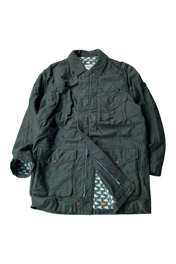 MADE IN ITALY 90'S MILITARY JACKET W/QUILTING LINNER / GREEN [SIZE: M USED]