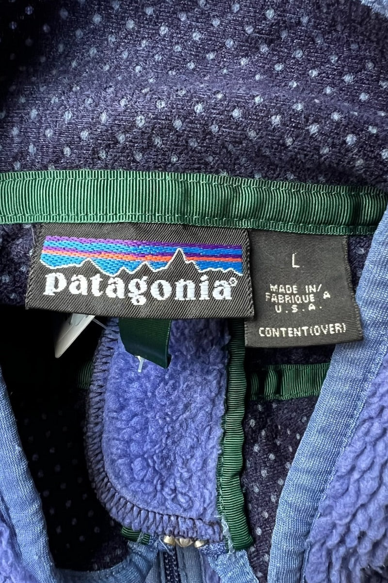 MADE IN USA 97'S RETRO CARDIGAN ZIP FLEECE JACKET / BLUE [SIZE: L USED]