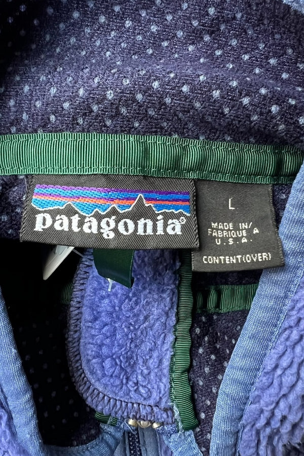 MADE IN USA 97'S RETRO CARDIGAN ZIP FLEECE JACKET / BLUE [SIZE: L USED]