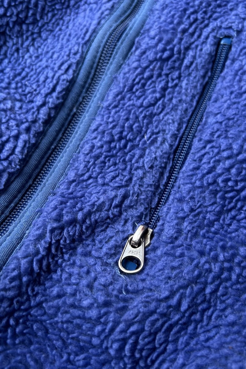 MADE IN USA 97'S RETRO CARDIGAN ZIP FLEECE JACKET / BLUE [SIZE: L USED]