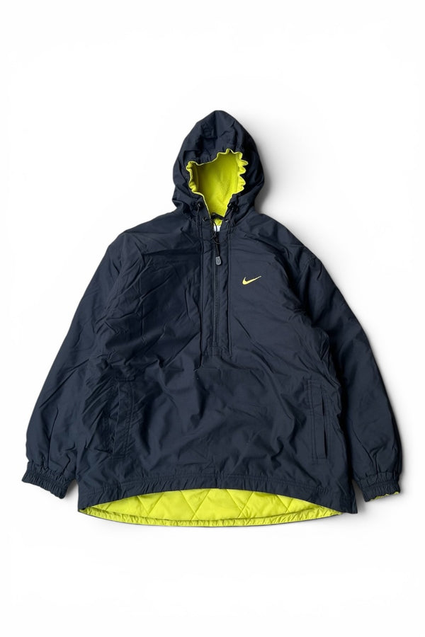 90'S NYLON PULL OVER JAKCET / BLACK [SIZE: M USED]