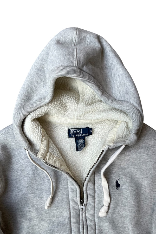 ZIP SWEAT HOODIE W/BOA FLEECE LINER / GRAY [SIZE: M USED]