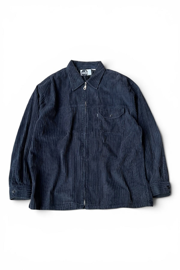 90'S SILVER TAB CORDUROY ZIP JACKET / BLACK [SIZE: L USED]