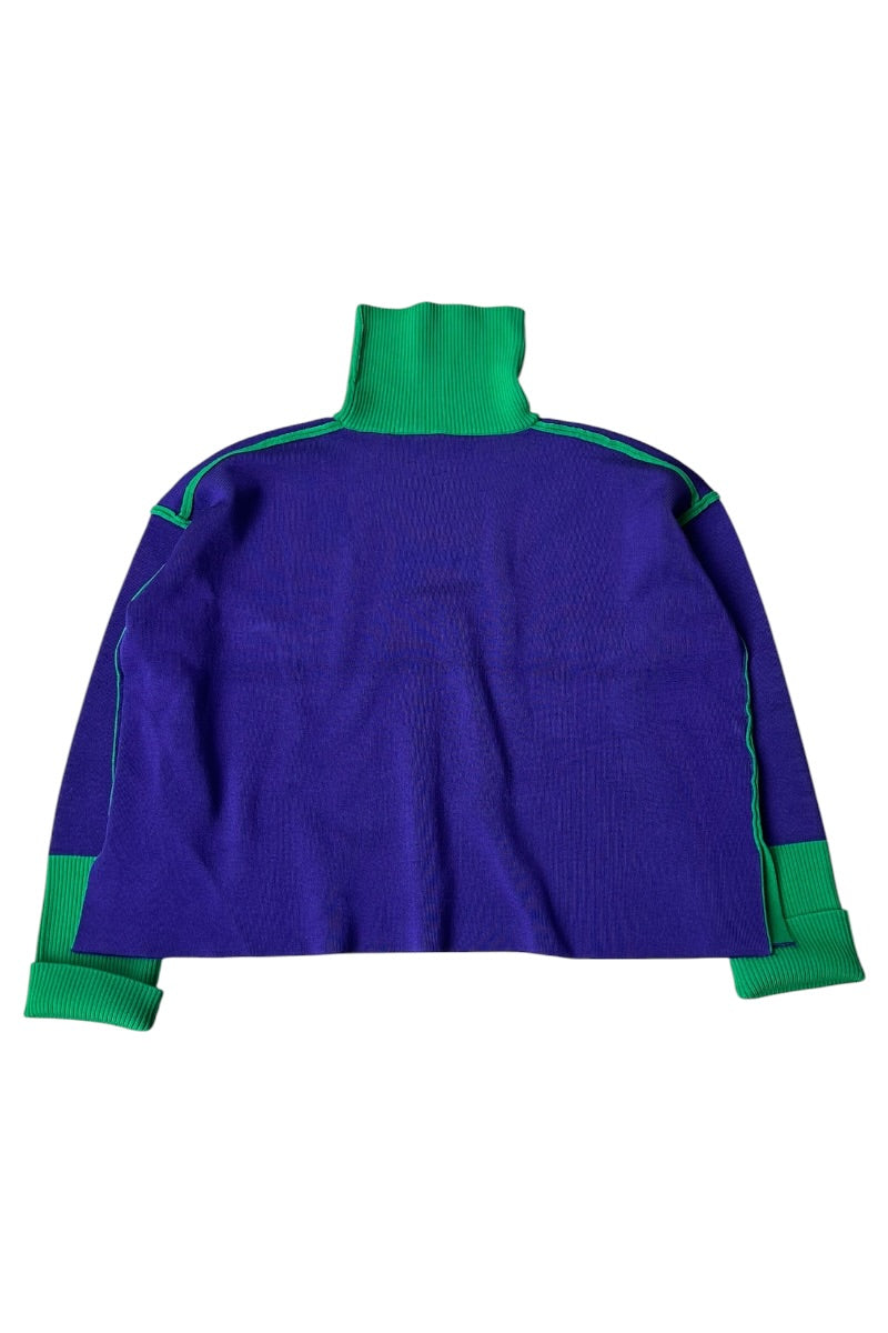 MADE IN ITALY 21AW HIGH-NECK KNIT SWEATER / PURPLE [SIZE: 46 USED]
