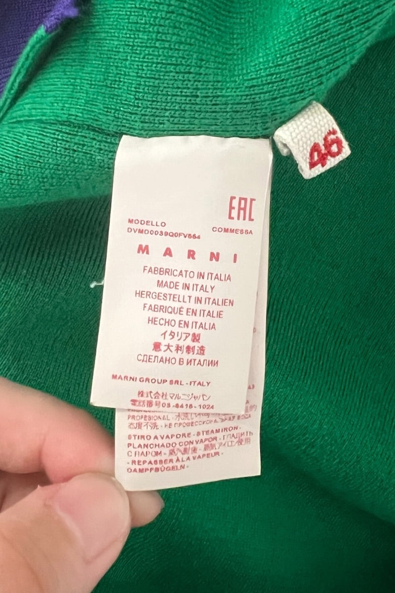 MADE IN ITALY 21AW HIGH-NECK KNIT SWEATER / PURPLE [SIZE: 46 USED]