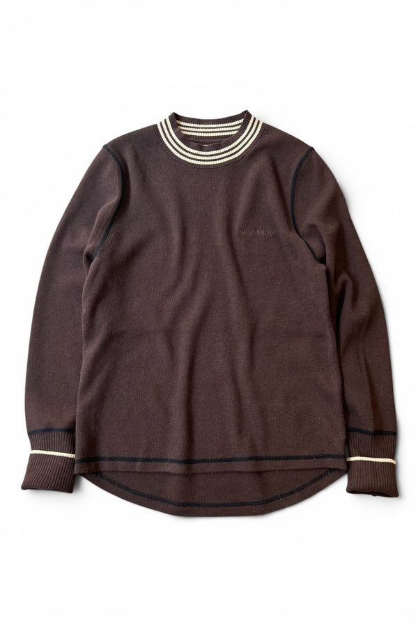 23AW CREW NECK KNIT SWEATER / BROWN [SIZE: S USED]
