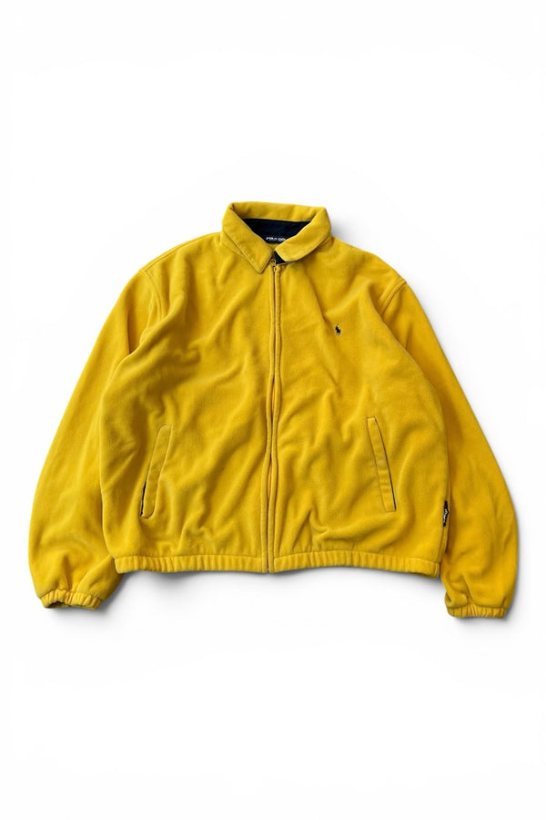 MADE IN USA 90'S POLARTEC FLEECE ZIP JACKET / YELLOW [SIZE: XL USED]