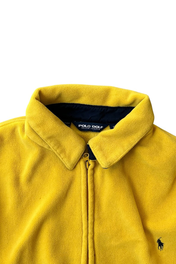 MADE IN USA 90'S POLARTEC FLEECE ZIP JACKET / YELLOW [SIZE: XL USED]