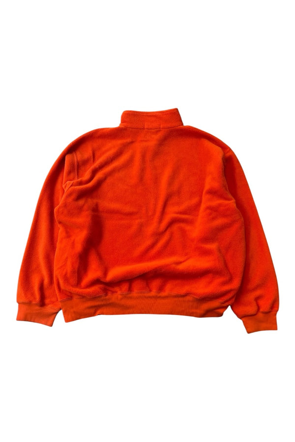 90'S HALF ZIP FLEECE JACKET / ORANGE [SIZE: M USED]