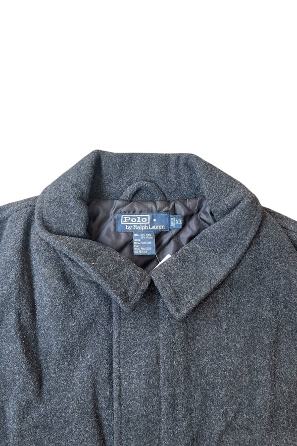 90'S WOOL HUNTING COAT / GRAY [SIZE: XL USED]