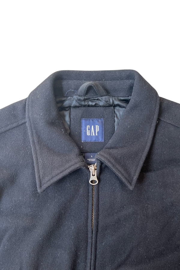 Y2K 03'S WOOL ZIP JAKCET / BLACK [SIZE: L USED]