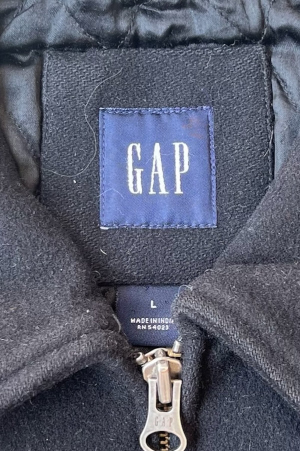 Y2K 03'S WOOL ZIP JAKCET / BLACK [SIZE: L USED]