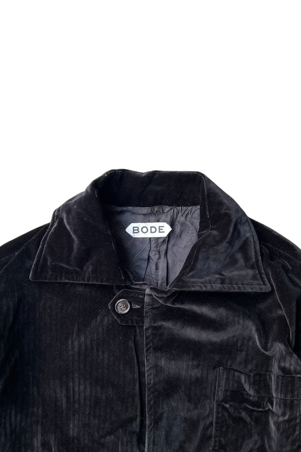 MADE IN NEW YORK VELOUR JACKET / BLACK [SIZE: S USED]