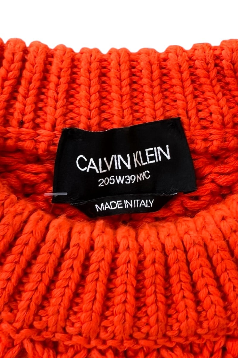 16-18'S MADE IN ITALY 17AW 205W39NYC KNIT SWEATER / ORANGE [SIZE: S USED]