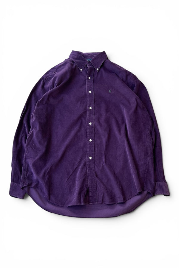 90'S BLAIRE L/S CORDUROY SHIRT / PURPLE [SIZE: XL USED]