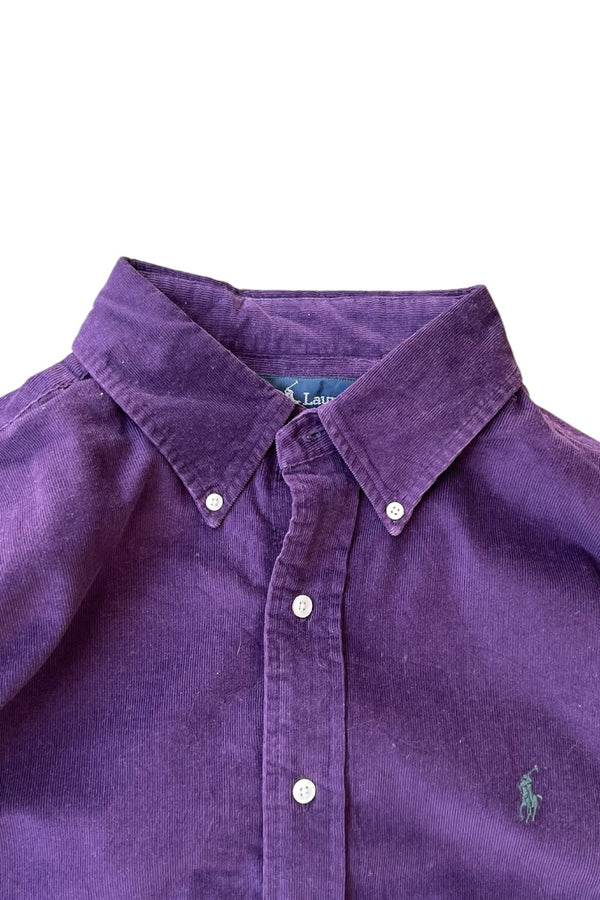 90'S BLAIRE L/S CORDUROY SHIRT / PURPLE [SIZE: XL USED]
